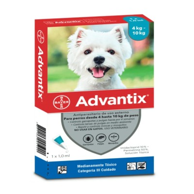 Antipulgas Para Perros Advantix De 4-10 Kg